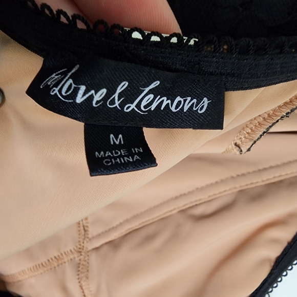 For Love & Lemons Violetta Black Lace Puff Sleeve Cocktail Dress Med Night Out - Picture 13 of 16